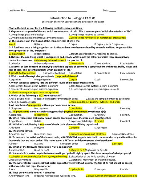 Section 17. . Chapter 17 biology study guide answers